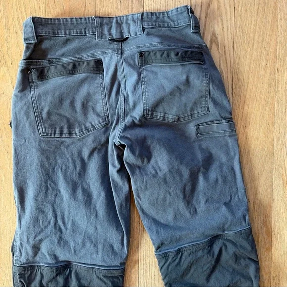 Duluth Pants Men 32x34 Gray Flex Fire Hose Brush Briar Double Knee Flex Hunting - Picture 7 of 11